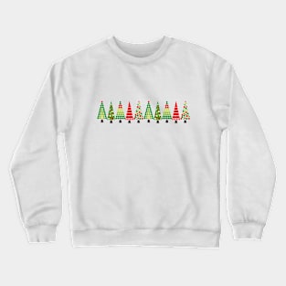 Retro Christmas Trees Crewneck Sweatshirt